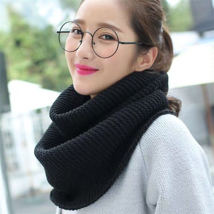 Infinity Scarf Knit - Lenço de inverno para mulheres infinito