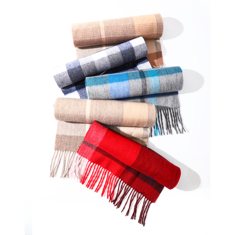 Muffler Men Wool - Lenço unissex clássico treliça para homens