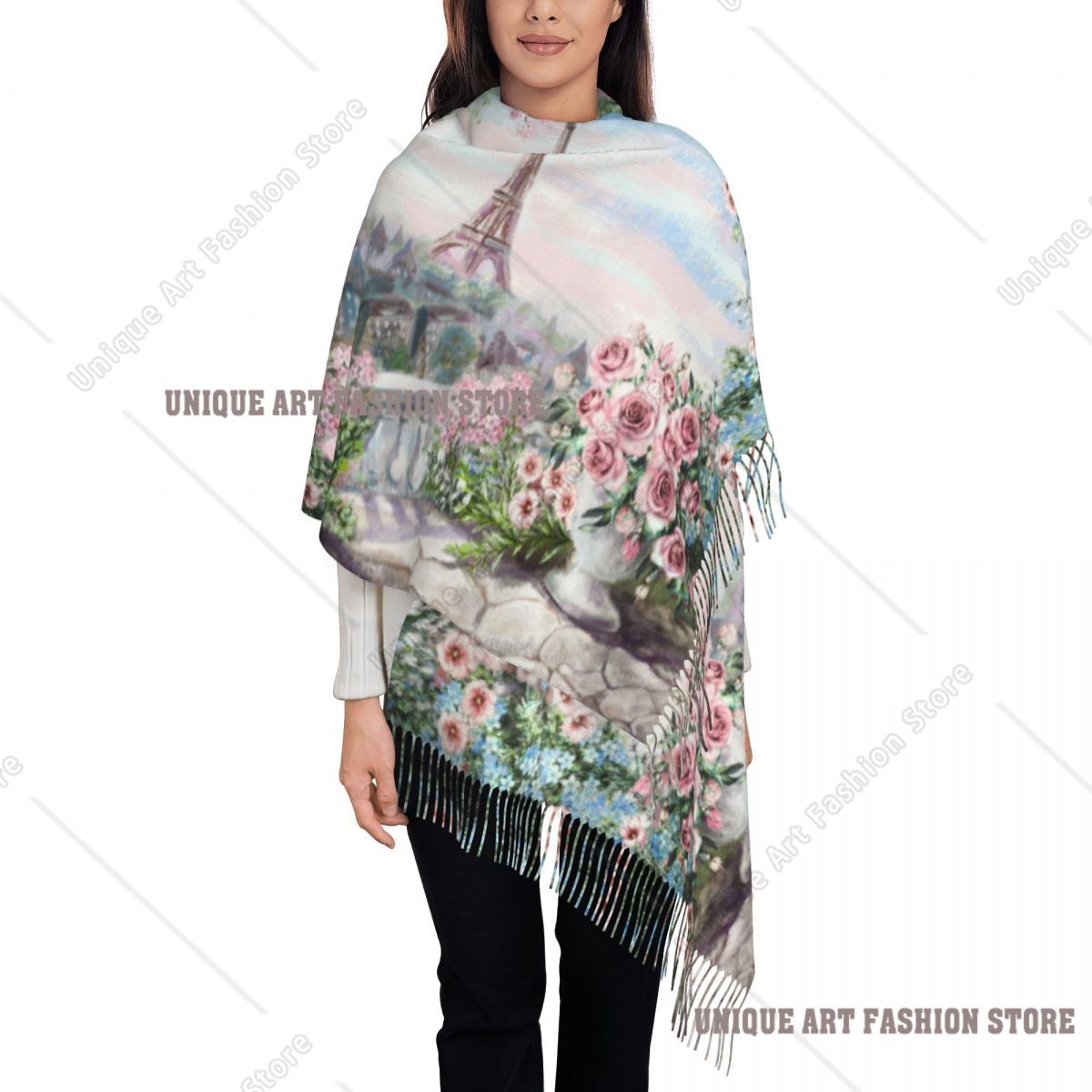 Pintura a óleo frança paris to - Pashmina Wrap Large avaliação e preço