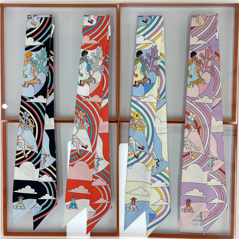 Feminino 100% lenço de seda am - Head Wrap Turban avaliação e preço