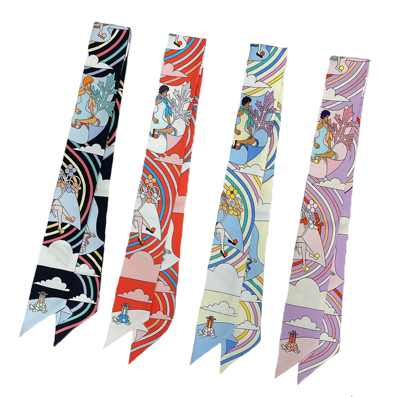 Feminino 100% lenço de seda am - Head Wrap Turban avaliação e preço