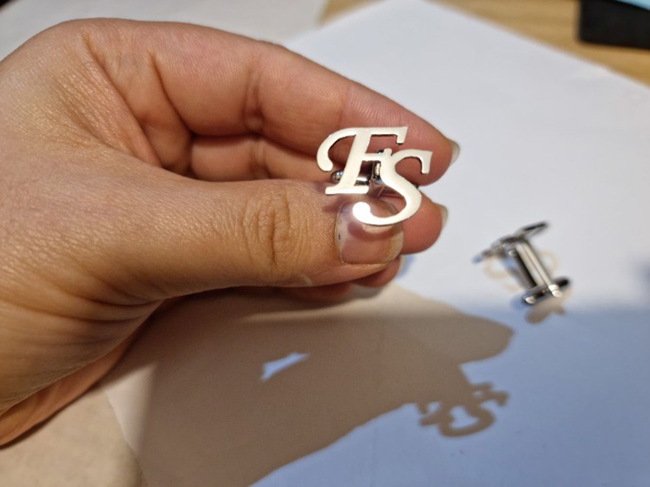 Abotoaduras personalizadas par - Tie Clip Silver avaliação e preço