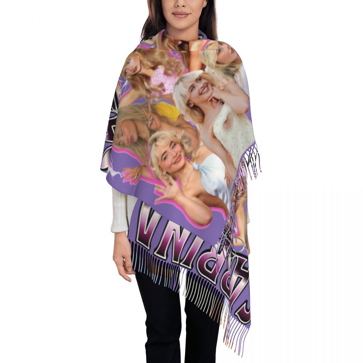 Sabrina Carpenter 90s xale env - Pashmina Wrap Large avaliação e preço