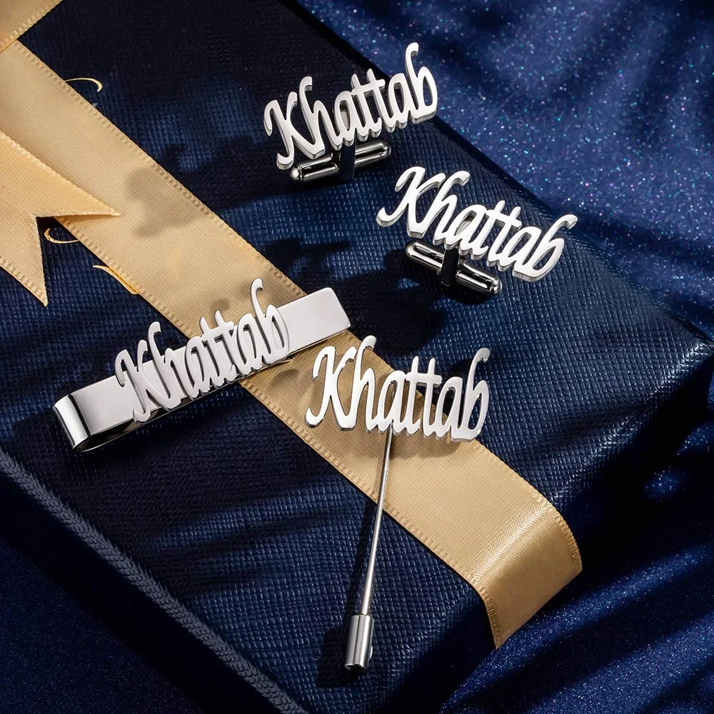 Abotoaduras personalizadas/pin - Tie Bar Set Gift avaliação e preço