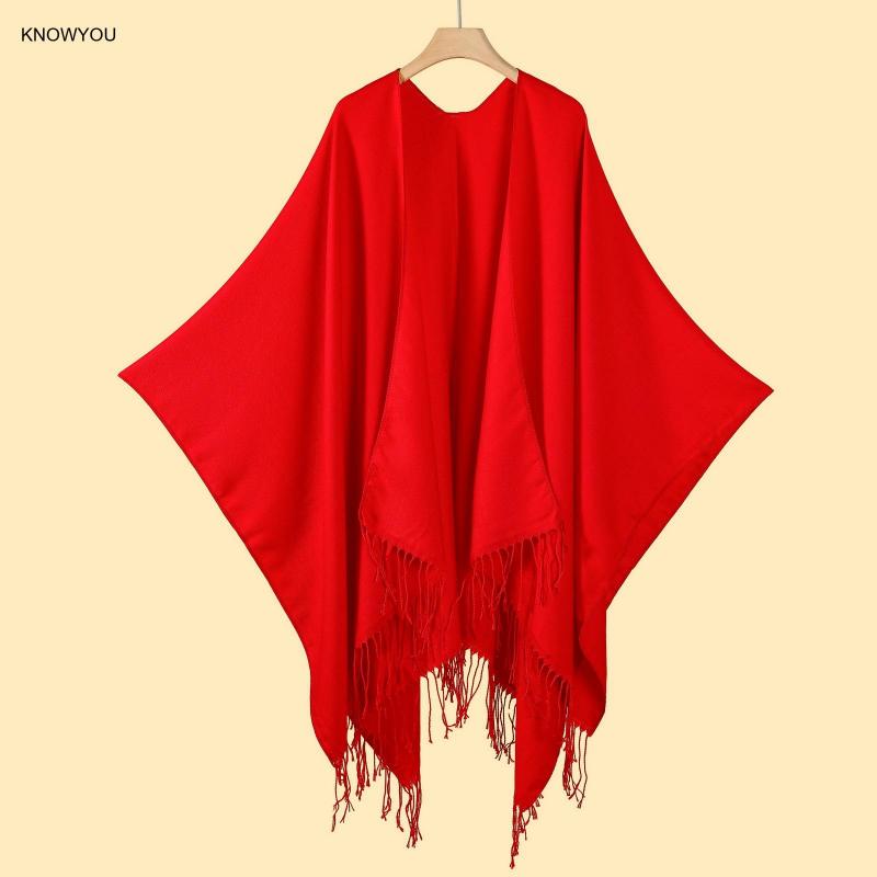 Ponchos de cor sólida das mulh - Muffler Men Wool avaliação e preço