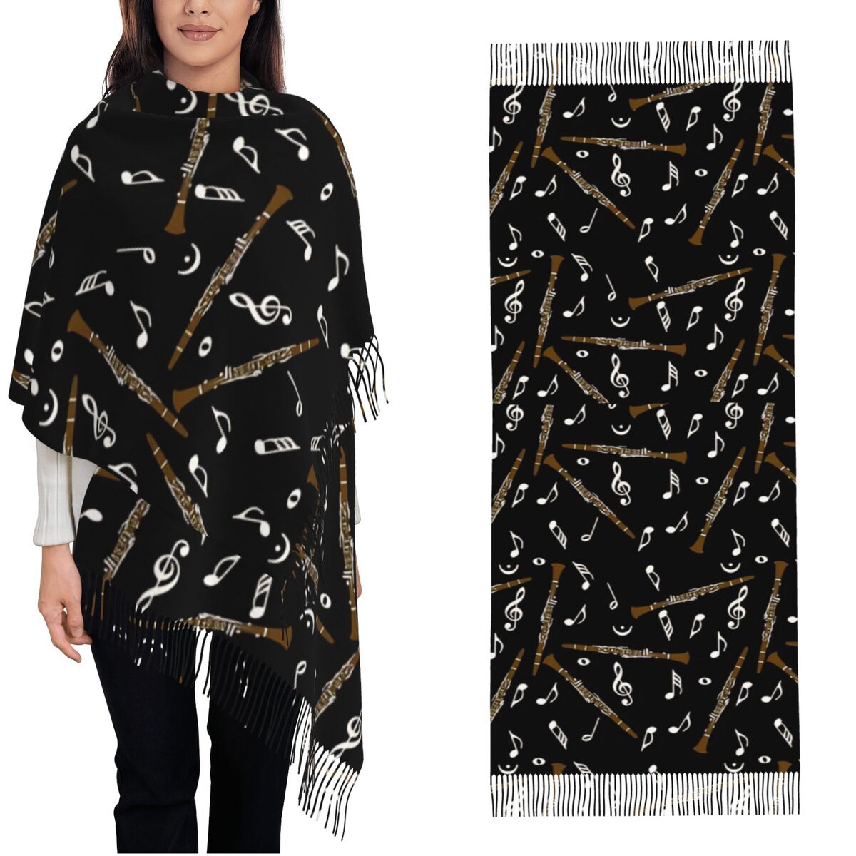 Lenço feminino com borla clari - Pashmina Wrap Large avaliação e preço