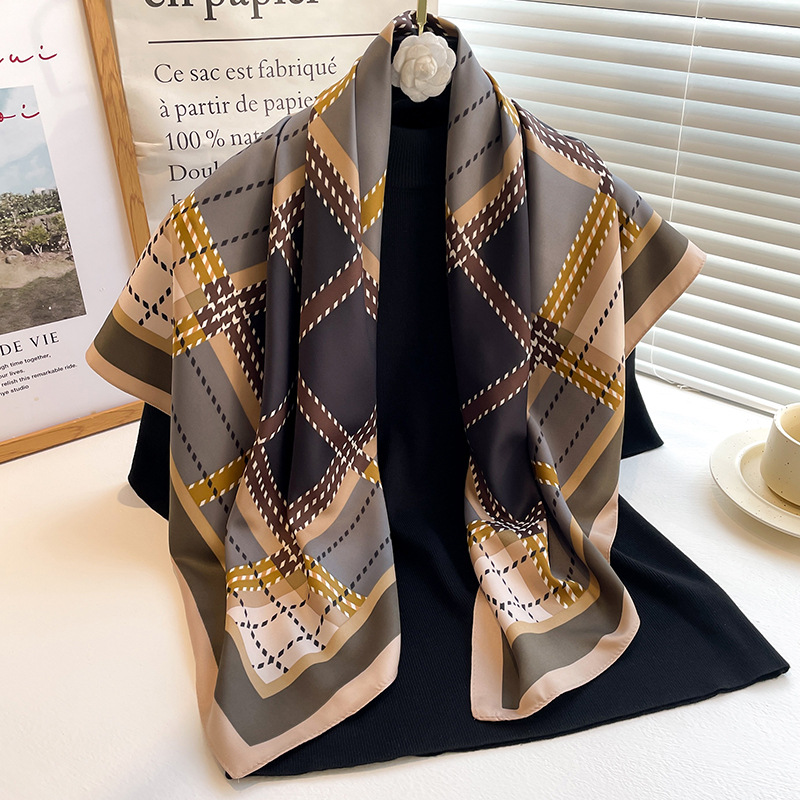 Novo lenço quadrado de seda es - Silk Tie Striped avaliação e preço