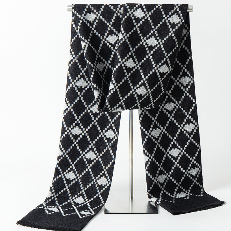 Marca de designer xadrez inver - Muffler Men Wool avaliação e preço